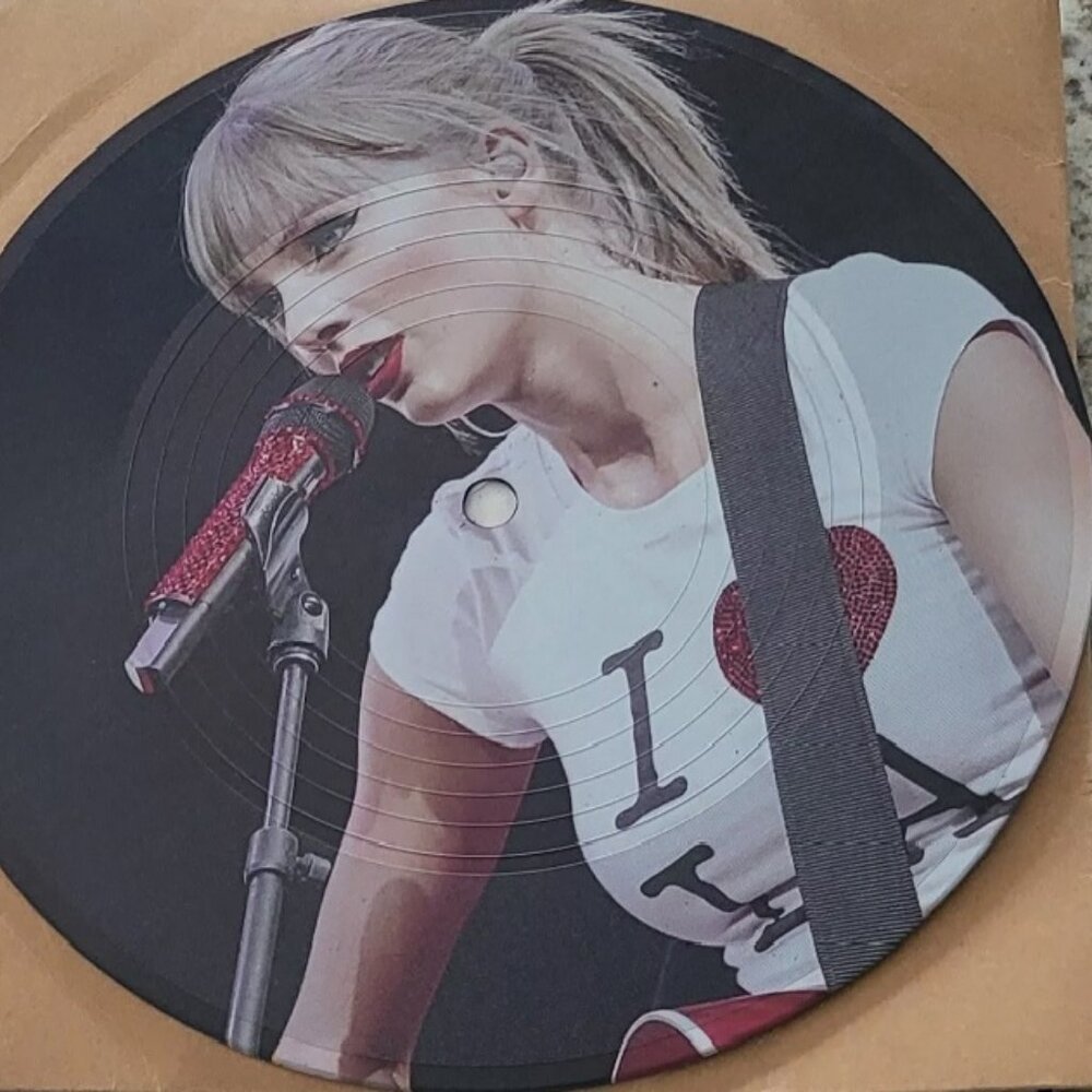Taylor Swift - 12 inch Photo Picture Disc Vinyl 12" - Upcycled Wall Art
